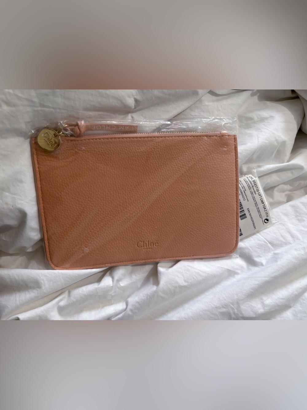 Chloe Pouch and bracelet - peach